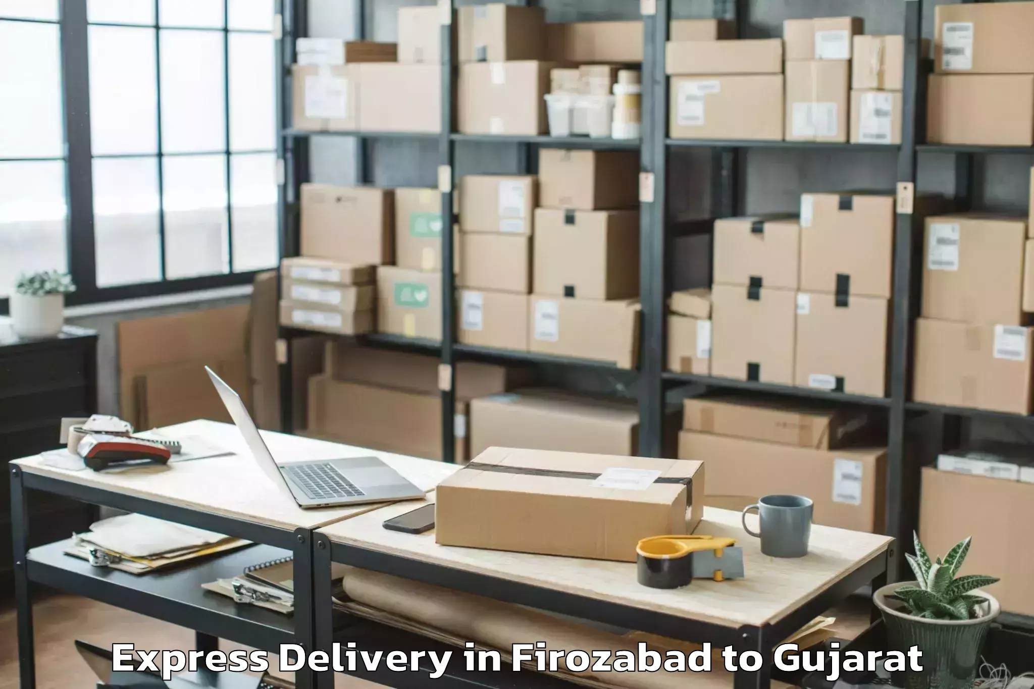 Comprehensive Firozabad to Hazira Port Express Delivery